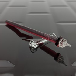 Lyric Plum Glass Dip Pen Set