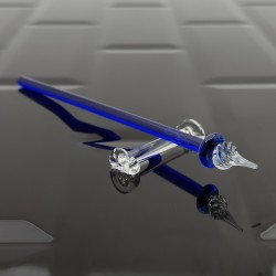 Lyric Sax Blue Green Glass Dip Pen Set